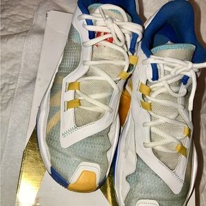 Jordan Sneakers White Blue Yellow